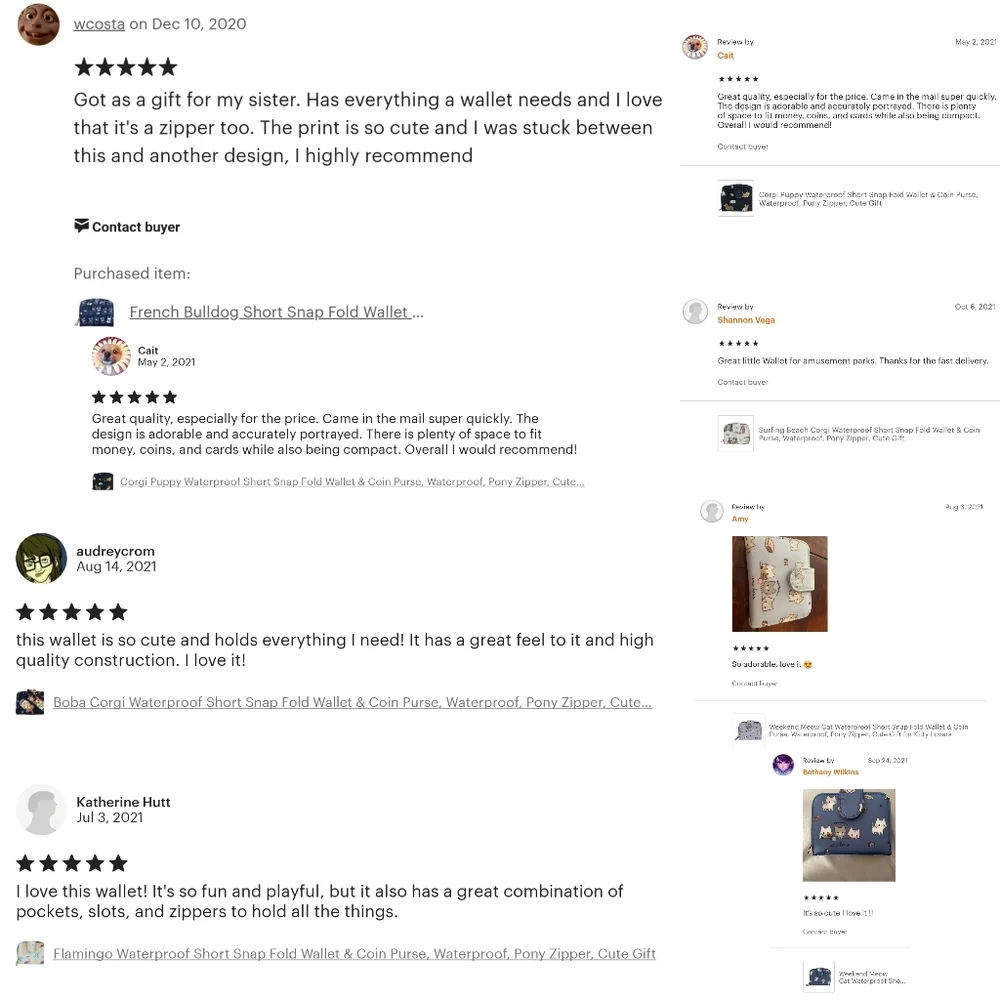 Waterproof Flamingo Short Snap Wallet Coin Purse - Picture 6 of 10